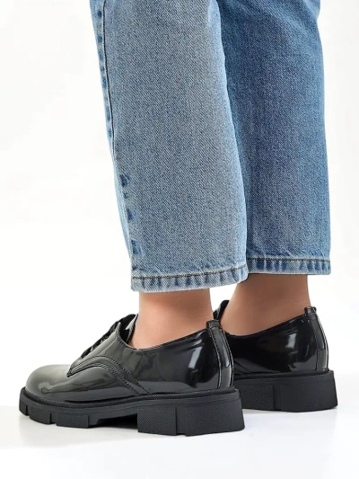 Royalfashion Women's patent leather shoes Omey