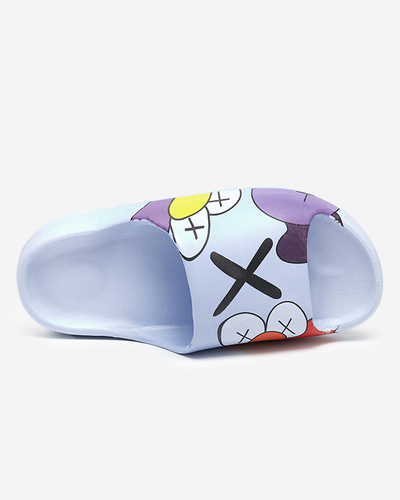 Elmino blue women's slippers - Footwear