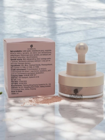 Luxelux brīvi pūderis ar sūkli sejai 03 13.5 g