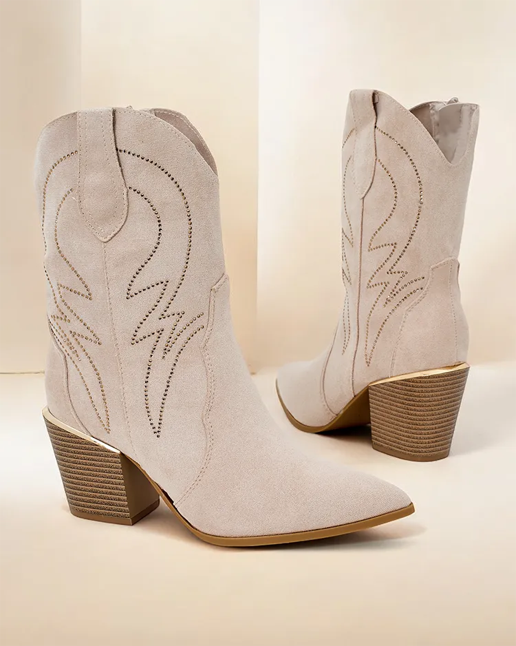 Royalfashion Women's cowboy boots with heels Konoko