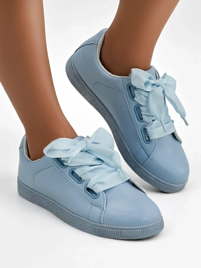 Royalfashion Sieviešu ekoloģiskā āda kedas ar dekoratīvām auklām Etti