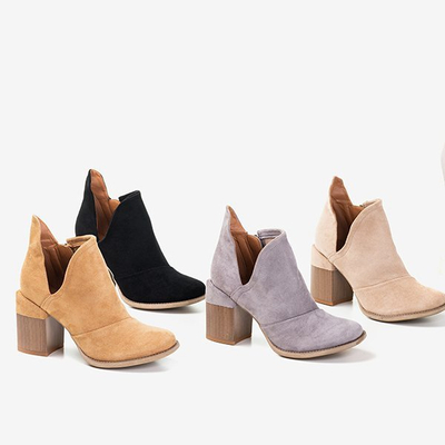 Black women's stiletto boots with cutouts Cintura - Footwear