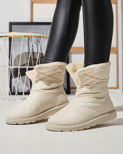 Bēšas krāsas sieviešu apavi a'la sniega zābaki Amirfu- Footwear