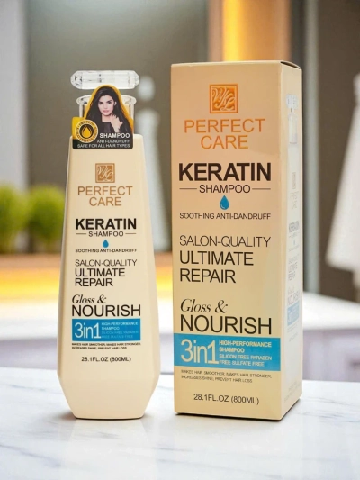 Shampo Kundër Zbokthit me Keratinë Perseus Gloss Nourish 3në1 800ml