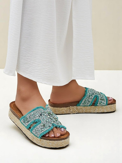 Royalfashion Women's sandals with Candy Candy decorations