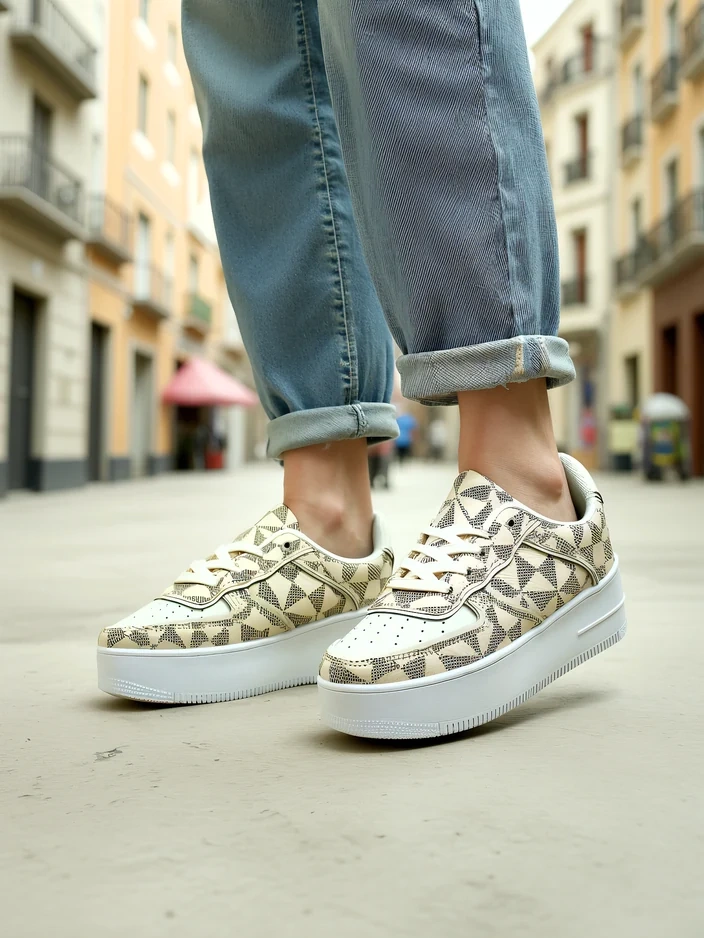 Royalfashion Women's sports shoes with Ozofio print