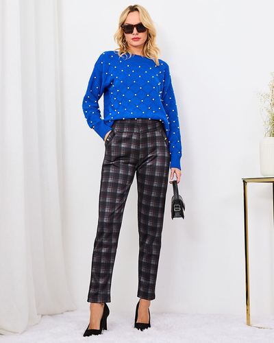 Royalfashion Pelēk-arkani sieviešu siltinātie rūtainie trekingi