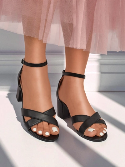 Royalfashion Women's block-heeled sandals Eleganza Strap