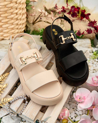 Royalfashion Women's eco-leather platform sandals Avemil