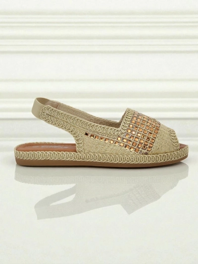 Sieviešu espadrillas sandales ar rhinestones Belle Sparkle