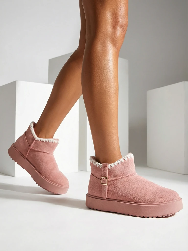 Royalfashion Women's short snow boots Ewioz