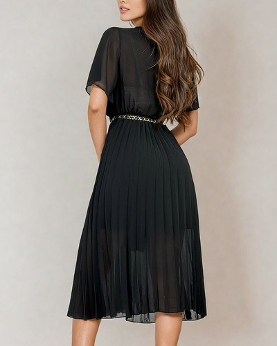 Royalfashion Women's pleated midi dress