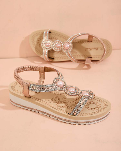 Royalfashion Sieviešu sandales Obrisas zirconia