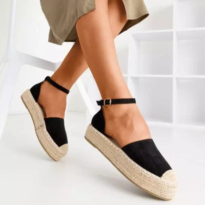 OUTLET Black women's espadrilles on the Maritel platform - Footwear