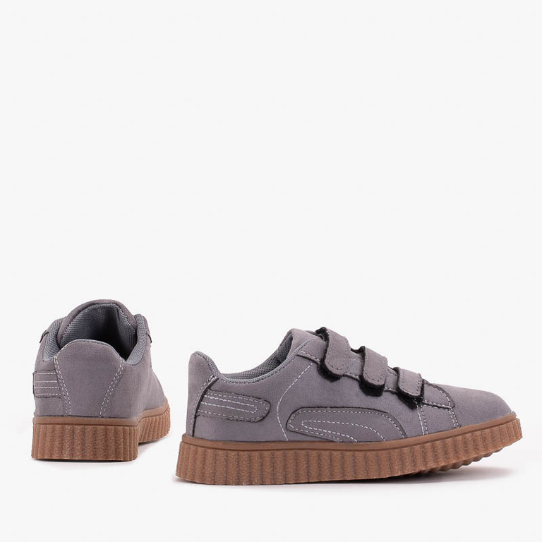 Light gray sports shoes for boys Jey - Footwear