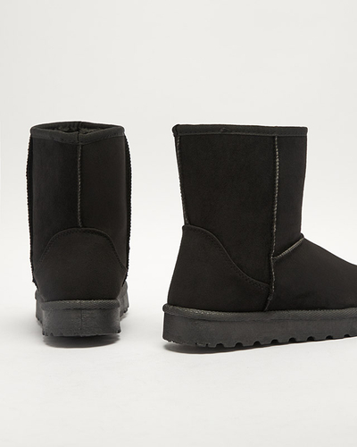 Women's insulated eco-suede snow boots in black Xetik - Footwear
