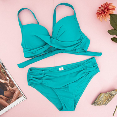 Women's turquoise two-piece swimsuit - Underwear