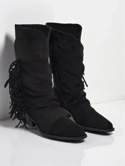 Women's heeled cowboy boots with tassels Selva