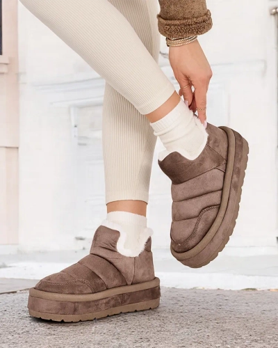 Royalfashion Sieviešu Zoeno īsie zābaki a'la sniega zābaki