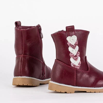 OUTLET Maroon girls' boots with decorative upper Nokimi- Footwear