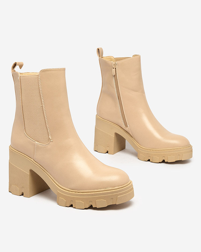 Royalfashion Beige women's Atherta stiletto boots