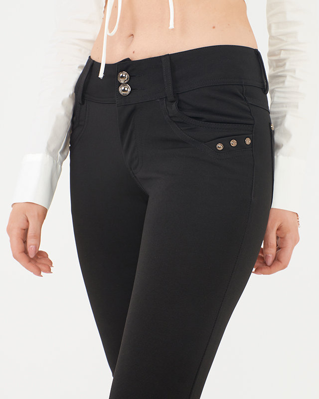 Elegant black women's treggings - Clothing