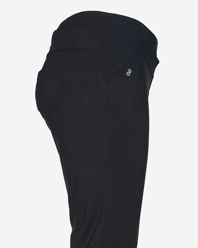 Women's 3/4 length shorts in black PLUS SIZE - Clothing