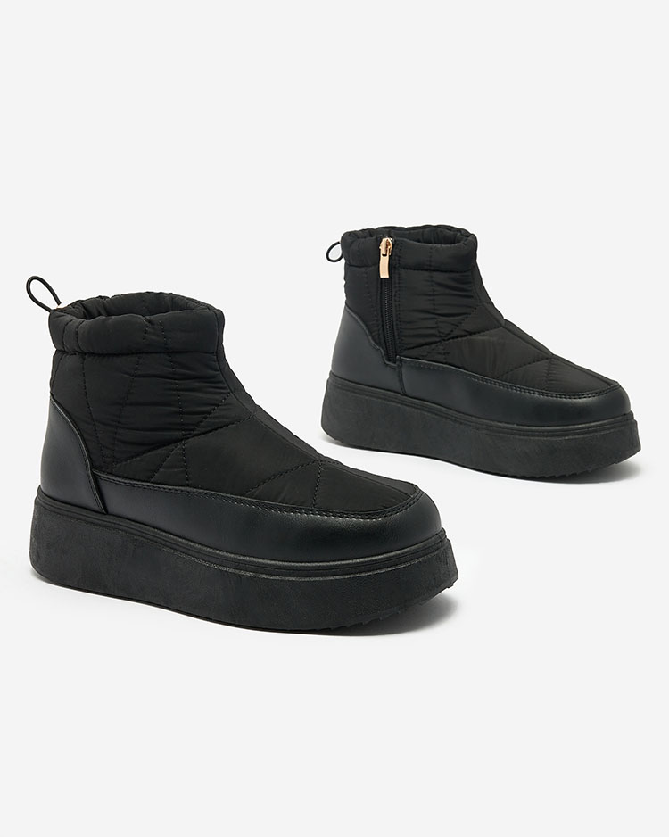 Royalfashion Women's slip-on snow boots in black Armeda