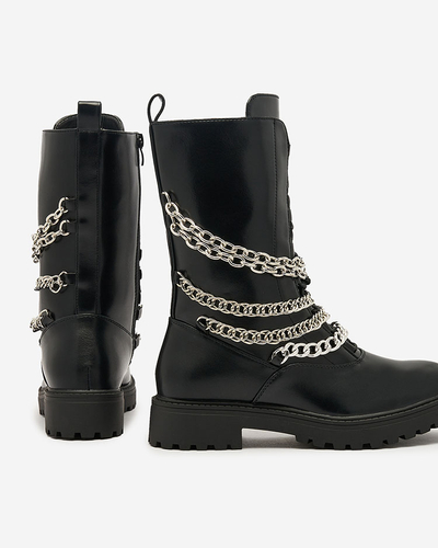 Royalfashion Sieviešu bagger zābaki melnā krāsā Goserre