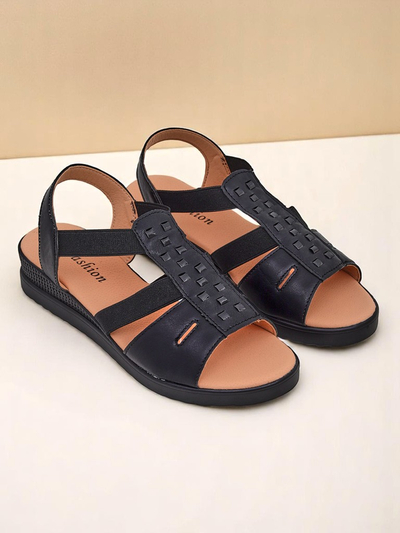 Royalfashion Sieviešu zemās ķīļpapēžu sandales Sora