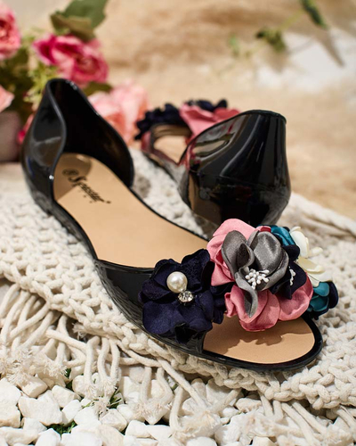 Royalfashion Rubber ballerinas with flower Koddies