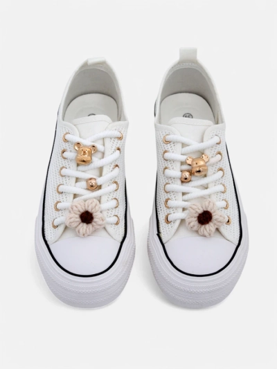 Royalfashion Sieviešu perforētās tenisa kurpes ar rotājumiem Osdo