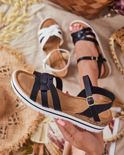 Royalfashion Women's eco-leather platform sandals Noppis