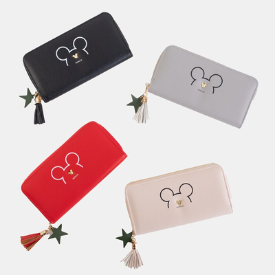 Beige ladies wallet with tassels - Accessories