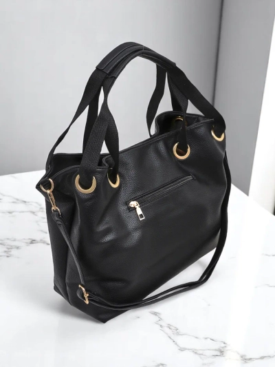 Royalfashion Large women's shopper bag made of eco-leather