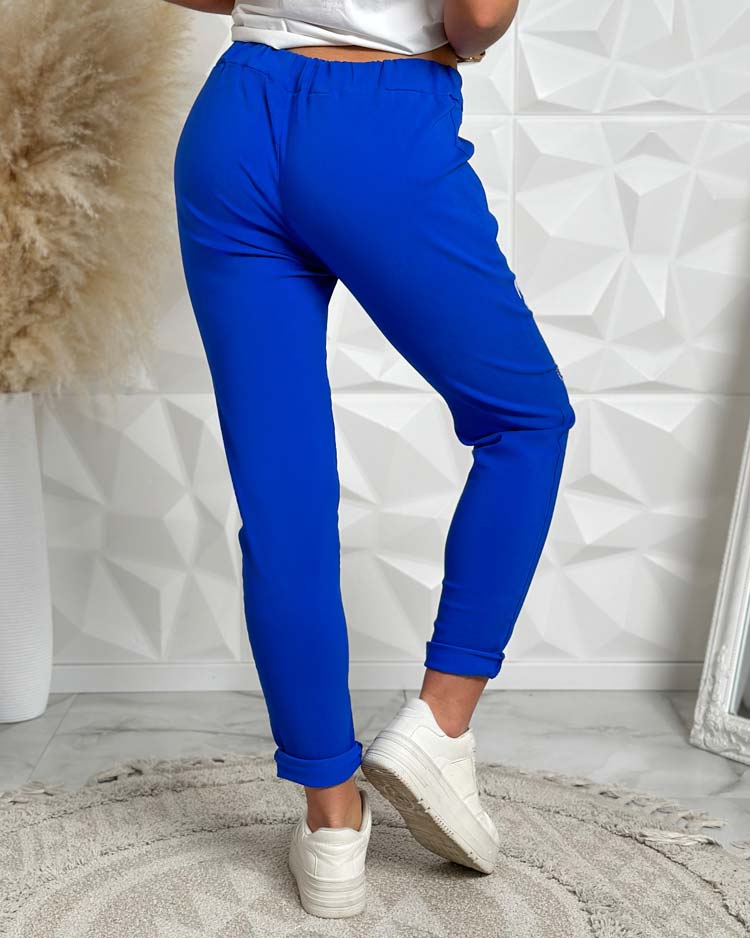 Royalfashion Women's fabric pants with lettering