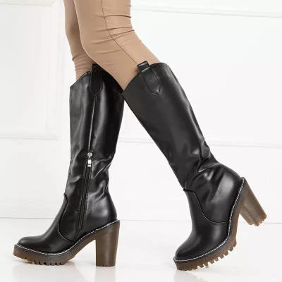 OUTLET Women's warm boots in black Ziva - Footwear