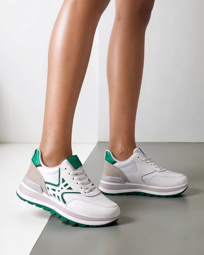 Royalfashion Sieviešu sporta apavi ar mirdzošu audumu