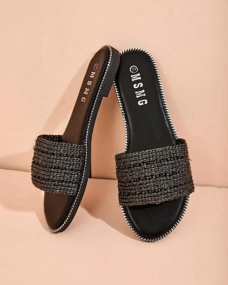 Royalfashion Women's Bofira flat sole flip-flops