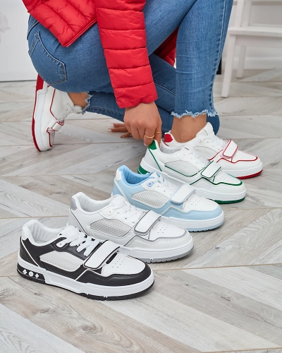 Women's sports sneakers in white-gray color Xirrat- Footwear