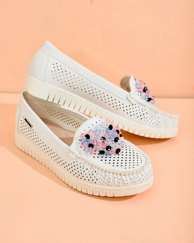 Royalfashion Женские ажурные мокасины из бисера Namis