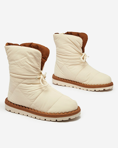 Royalfashion Women's slip-on snow boots in beige Nevonsis