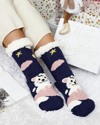 Royalfashion Sieviešu ziemas zeķes ar Ziemassvētku rakstu