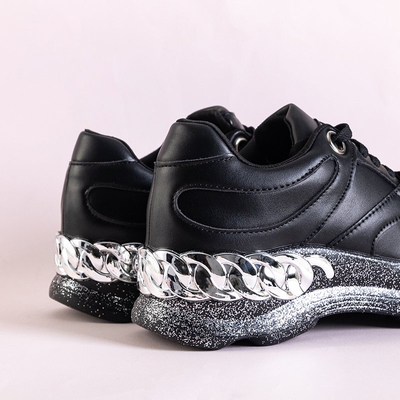 Black women's sports sneakers from Hendi - Footwear