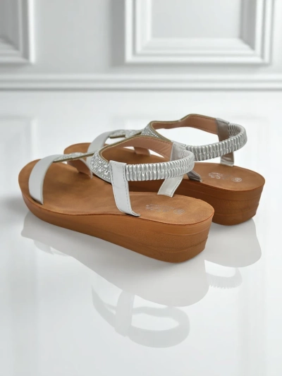 Royalfashion Women's Wedge Sandals with Agaya Rhinestones