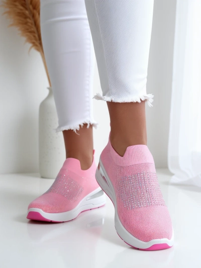 Royalfashion Slēpjamas sieviešu wedge kedas ar rhinestones Qelavise