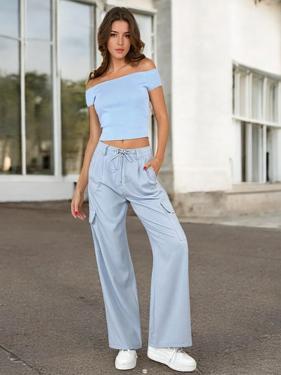 Royalfashion Женские широкие брюки с карманами