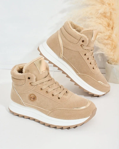 Royalfashion Warmed women's sneakers with fur Casill