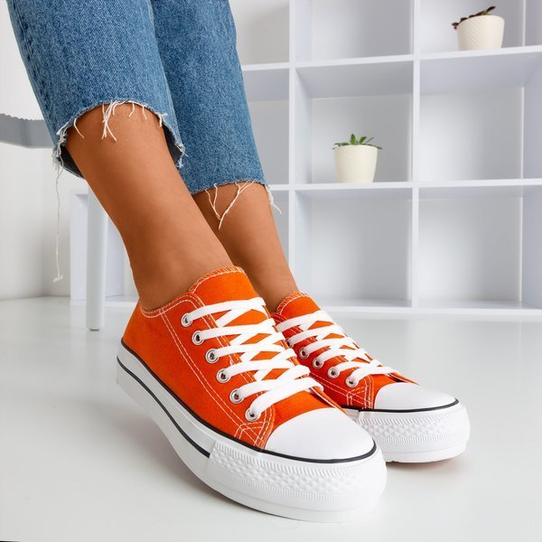 Orange women's Habena sneakers - Footwear