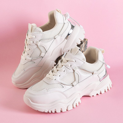 Beige women's sports shoes Wiluna - Footwear